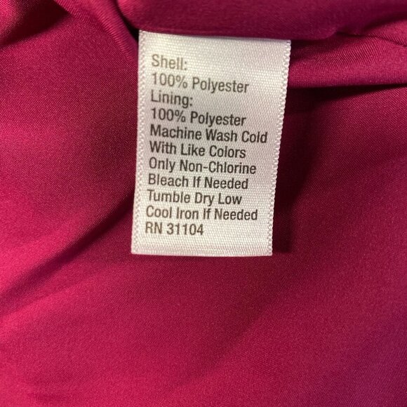 The Limited Womens blouse Size 2X bow dark pink long sleeve office to evening - Picture 5 of 6